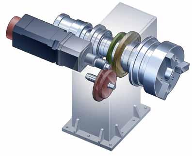 48 ) Gear-driven spindle system The four-speed transmission with the highperformance gear decelerator provides high amount of torque at low speed.