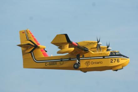 Fig. 131. Canadair CL-415 operating on "Fire watch" out of Red Lake, Ontario, c. 2007.
