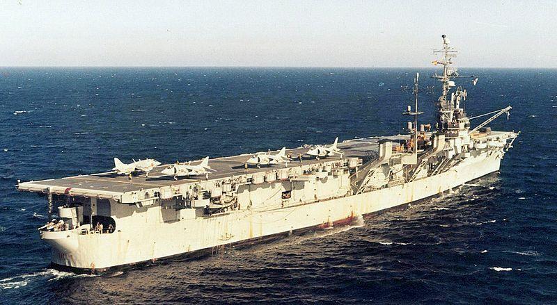 Fig. 137. AV-8S Harriers embarked on the Spanish Navy's Dédalo, the former USS Cabot (CVL-28), an Independence class light aircraft carrier. hulls.