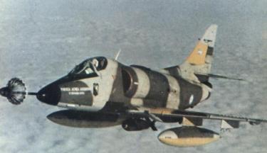 During the 1982 Falklands War, Argentina deployed 48 Skyhawk warplanes (26 A-4B, 12 A-4C and 10 A-4 aircraft).