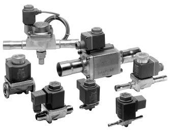 Solenoid valves type EVR 2 40 NC / NO Introduction EVR is a direct or servo operated solenoid valve for liquid, suction, and hot gas lines with fluorinated refrigerants.