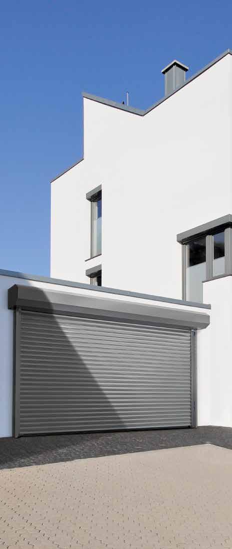 EXTERNAL ROLLING SHUTTER The solution for areas with a lack of interior sideroom The RollMatic is also available as an external roller garage door for fitting in front of the opening if your garage