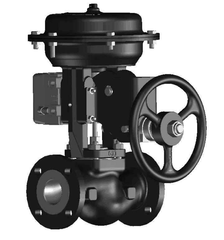 GX Control Valve and Actuator Manual Handwheels The GX is available with an optional, side-mounted manual handwheel (see figure 23).