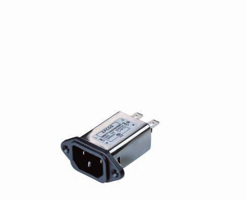 20A, 250VAC IEC-EMI Filters IEC-Inlet C14 based on IEC60320-1 Metal-case No Earth Leakage Current (no Y-Caps) Conforms to ENEC, UL