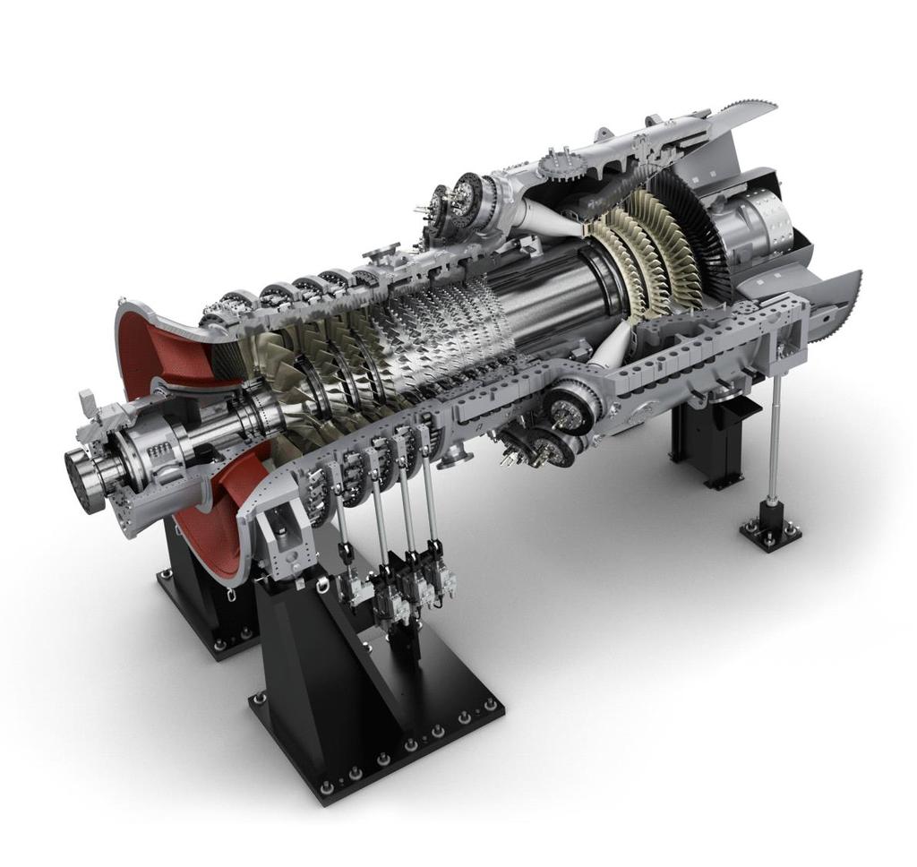A typical product from Berlin: Siemens SGT5-8000H Reliable, flexible, proven and fully on board air-cooled Simple cycle power generation Power output (gross) Fuel (examples, other fuels on request)