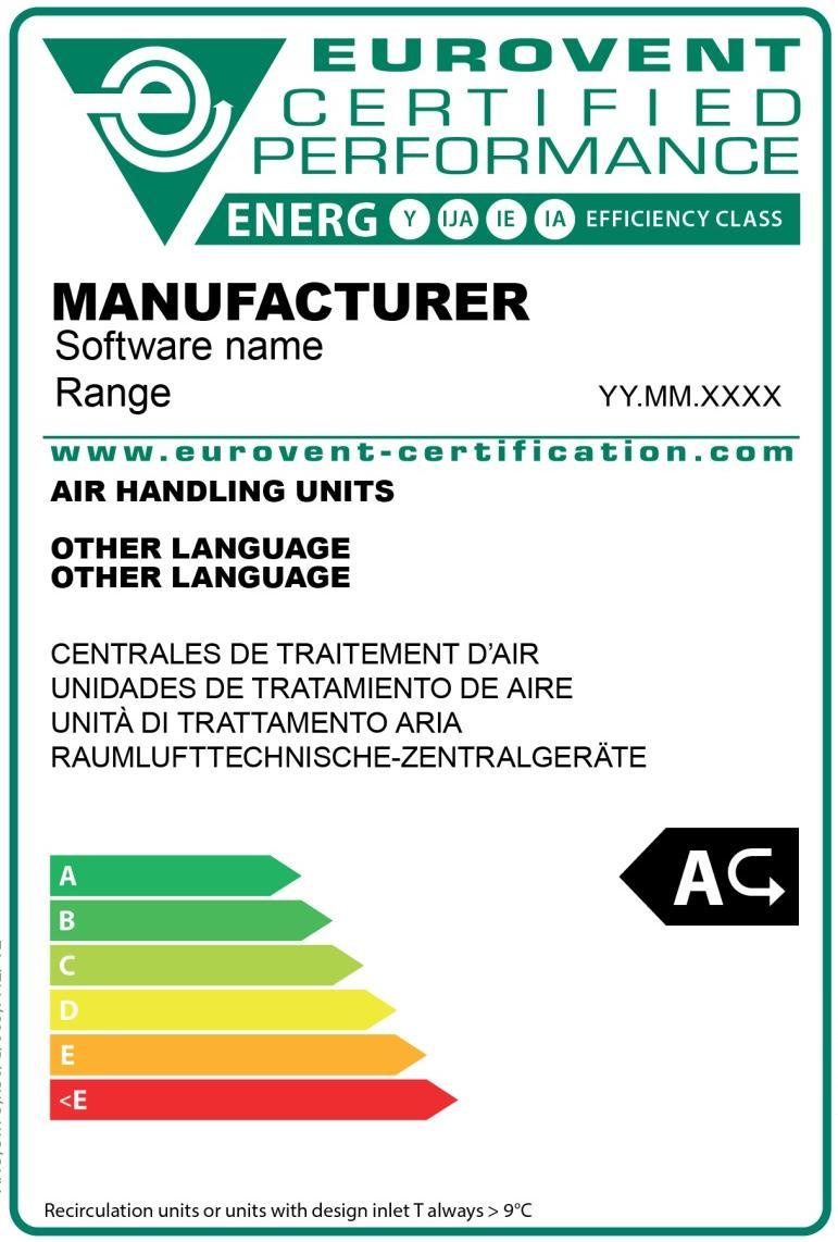 10/ 2012 Air handling units Three classifications for three subgroup of products: Design outdoor temperature < 9 C (HRS will significantly save energy) Design outdoor T > 9 C : N Single extract units