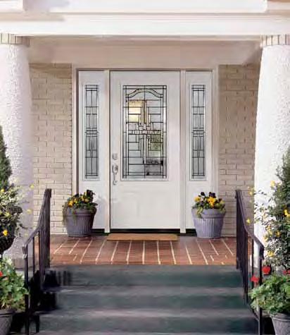 STEEL AND FIBERGLASS ENTRY DOORS Belleville - Textured Fiberglass Mix and match high-performing natural wood-grain textured door designs with your choice of decorative glass.