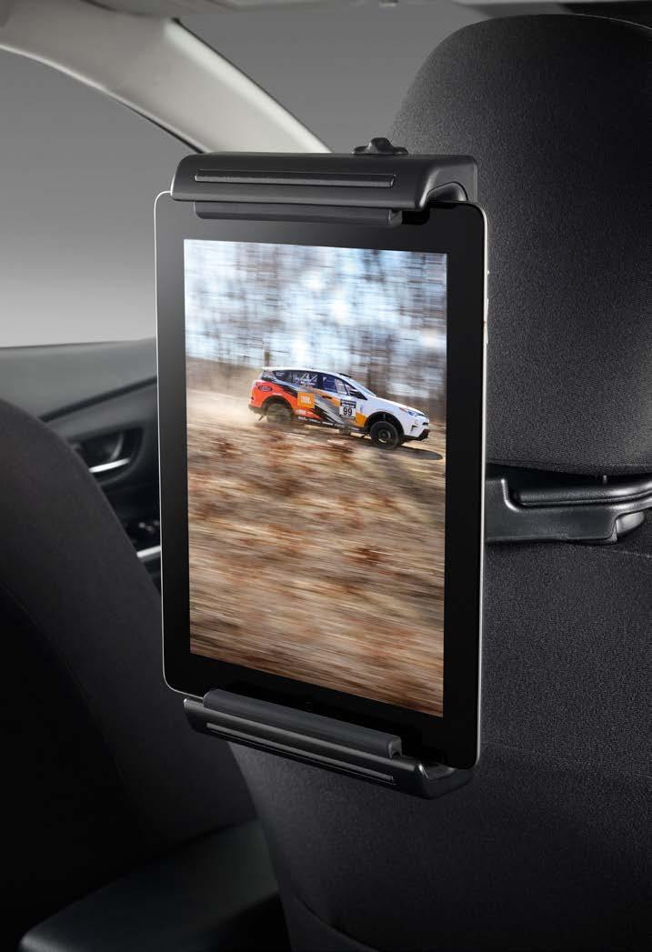 INTERIOR ACCESSORIES Universal Tablet Holder 4 Help keep passengers entertained with this high quality, universal tablet holder.