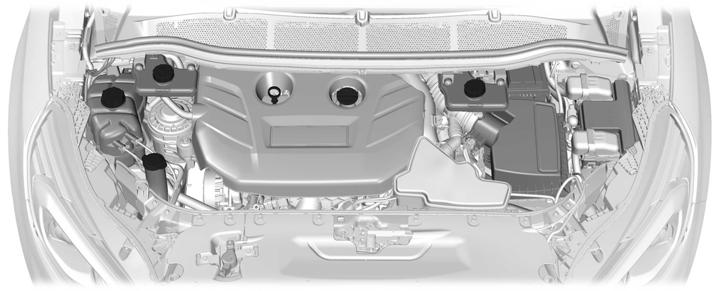 Maintenance UNDER HOOD OVERVIEW - 2.0L ECOBOOST A B C D E F G E188729 I H A B C D E F G H I Engine coolant reservoir. See Engine Coolant Check (page 267). Brake fluid reservoir (right-hand drive).