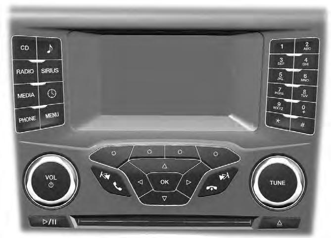 Audio System E144488 A B C D E F G CD: Press this button to listen to a CD. Press the function buttons below the radio screen to select on-screen options of Repeat or Shuffle.