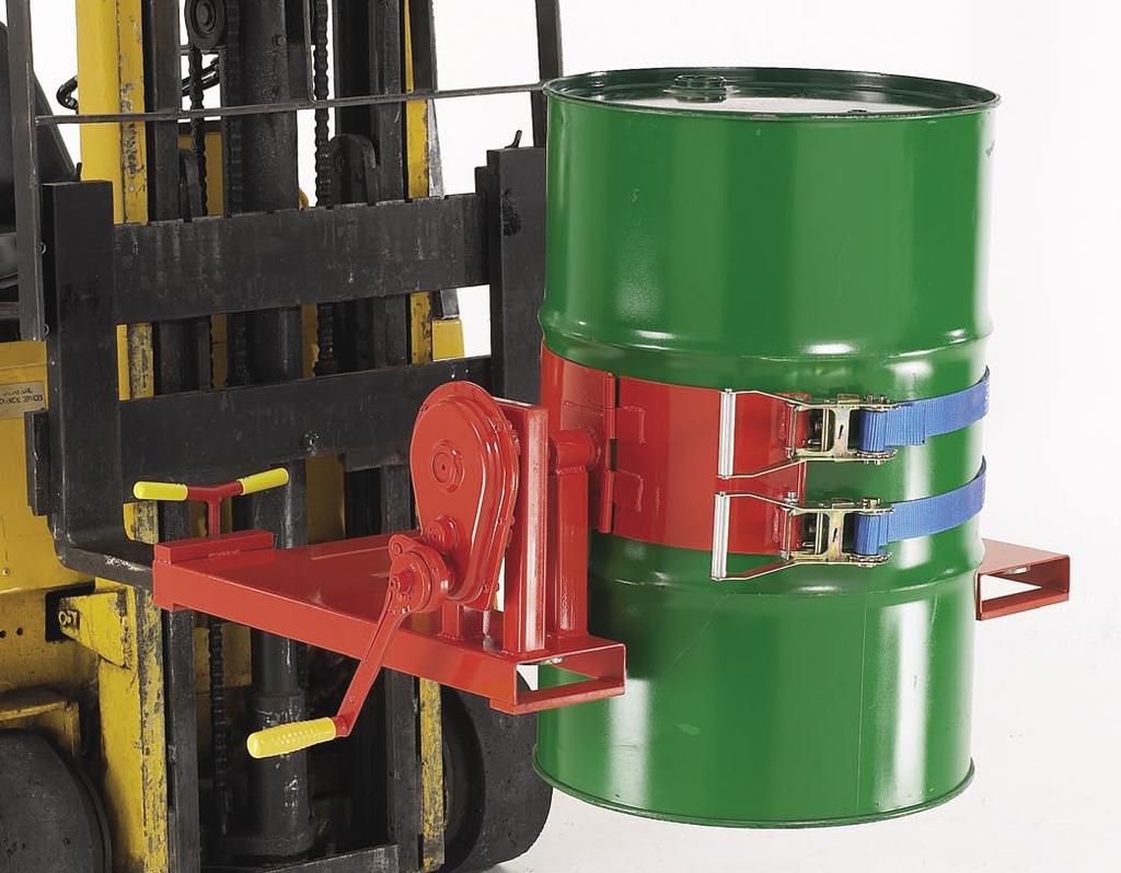Suitable for use with drum handling attachments and other secure lifting duties. Adaptor beam must be fitted at the load centre as specified by the fork lift truck manufacturer.