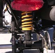 8L Suspension: front leading arm, and rear mono shock absorber Max