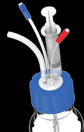 8 T-Series caps and accessories T-SERIES BOTTLE CAPS Luer ports combined with straight-through tubing connections plus optional check valve and filter SPECIFICATIONS Straight-through connection for