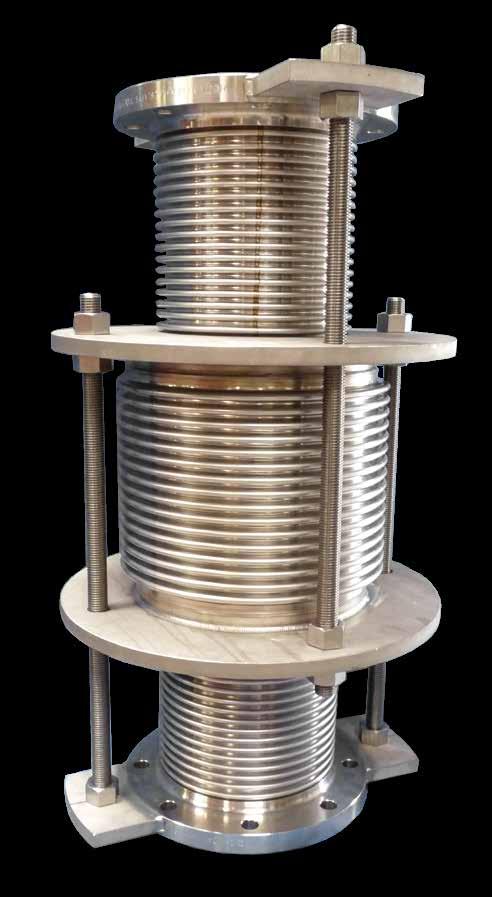 MULTI-PLY CONSTRUCTION PROVIDES LONGER CYCLE LIFE SERIES-1 Triad Bellows Series-1 expansion joints are manufactured with multiple layers of heavier gauge T-321 s/s material to achieve higher pressure