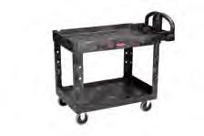 Utility Carts Plastic Utility Service Carts Durable structural foam construction will not dent, rust or bend Non-marking 4" casters Capacity: 500 lbs.