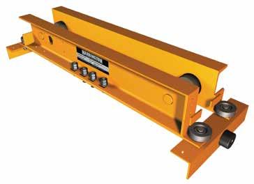 UG Single Girder Underhung Geared s UG end trucks provide similar benefits to the UM truck, but with geared drive.