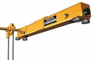 TG Single Girder Top Running Geared s TG end trucks provide similar benefits to the TM truck, but with geared drive.