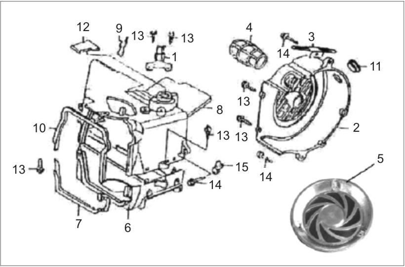 TNG 150cc ZT E01 FAN COVER ASSY 1 BN0061-1 Clip 1 2 150ZT-E01.02 BN0064 Fan Cover 1 3 BN0061-2 Bracket 1 4 150ZT-E01.04 BN0064-4 Carburetor Cooling Duct 1 5 150ZT-E01.