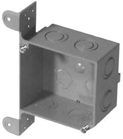 5 Cubic Inch Gray box with 8 Knockouts for 1/2 ENT 4 square - 1 1/2 deep STD.