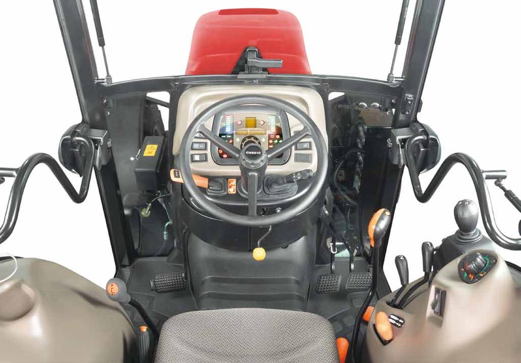 ADVANTAGES Cab with air conditioning and active carbon filters for superior operator protection Ergonomic