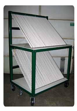 G. Dolly Two rows of diagonal rods Perfect for storing large and small units Full and