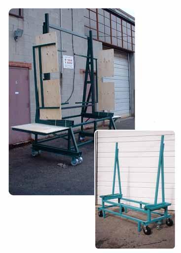 FREE FALL BASES AND RACKS Mobile Bases For dropping glass from steel returnables Weight capacity