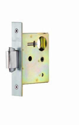 Sliding Door Lock Series SDL Functions Series SDL Sliding Door Lock Backsets 2 ½" (64 mm) 2 ¾" (70 mm) 3 ¾" (95 mm) 5" (127 mm) 6" (152 mm) 1 ¾" or greater door thickness required.