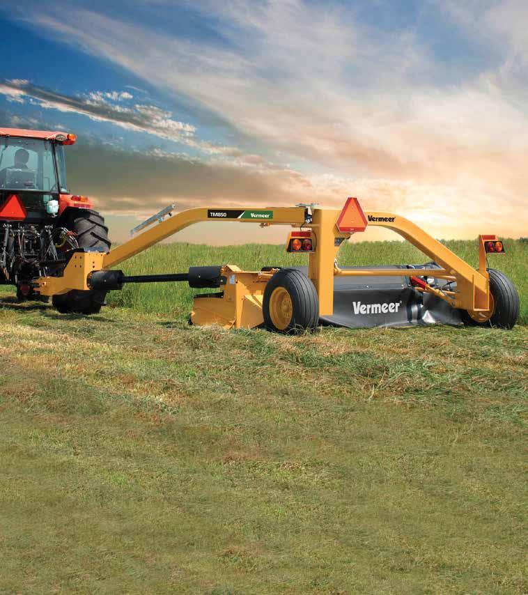 TM850 TRAILED MOWER When you first see the TM850 trailed mower alongside other 10 ft (34 m) trailed mowers, you immediately understand why it s considered the real heavyweight (63