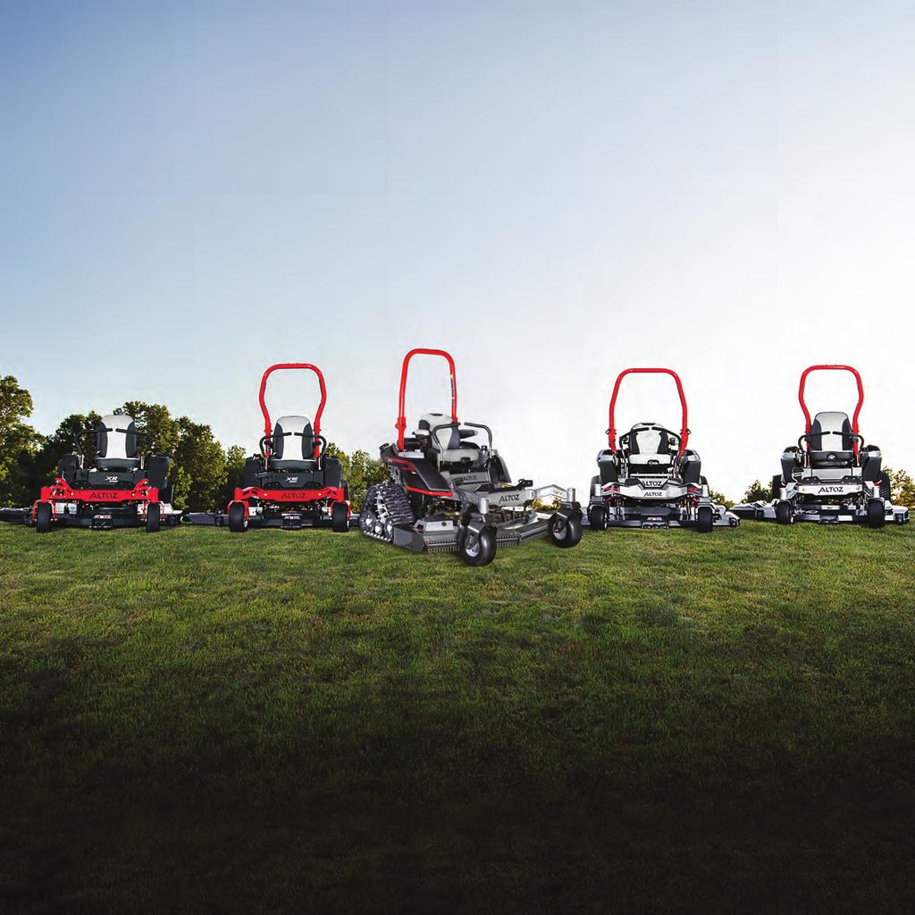DIFFERENT BY DESIGN Altoz mowers are designed by performance engineers with extensive