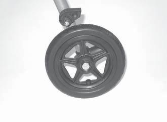 Worn-out or damaged wheels must be replaced. Children instinctively tend to fall backwards.