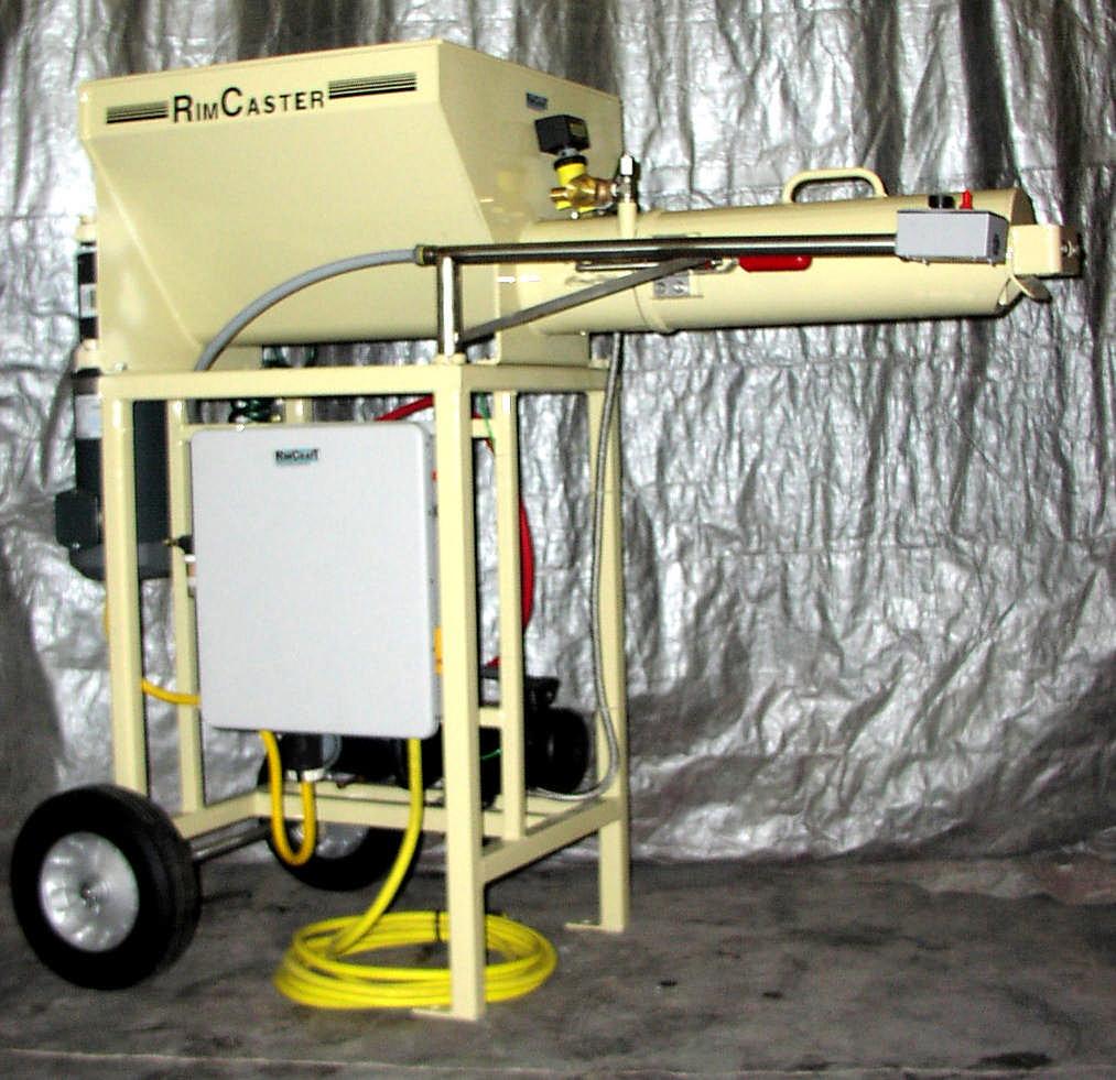 RimCaster Continuous Mixer RimCaster Continuous Mixer 3HP direct gear drive continuous mixer, chassis mounted with rear hinge for hopper cleanout 3 Phase 208/230 electric power. 20 ft.