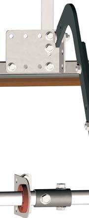 MARTIN CENTER-MOUNT OPENER INSTALLATION - May be mounted off-center for Martin Finger Shield Garage Door Systems only - POWER HEAD CHASSIS C BRACKETS OPTIONAL PUNCHED ANGLE RAIL SUPPORT BRACKET