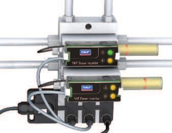 SKF Doser monitor SKF Doser monitor is a monitoring unit for SGA- and SG-dosers in a dual-line centralized lubrication system. It senses the movement of the doser piston.