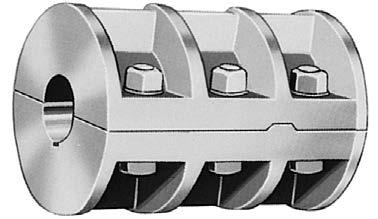 Rigid Couplings Dimensions Ribbed Type Compression Couplings are recommended for emergency and regular service on heavily loaded shafts.