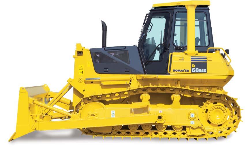 D68ESS-12 C RAWLER D OZER WALK-AROUND The Komatsu S6D114E-1A diesel engine provides an output of 116 kw 155 HPwith excellent productivity.