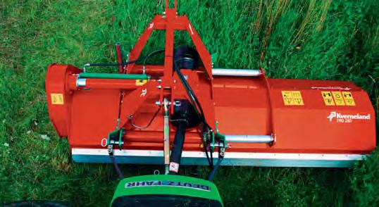 A strong double headstock allows mounting the machine in front or behind the tractor.