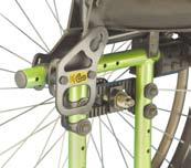 Full range of fine-tune axle adjustment. Adjustable angle brackets allow for 30 of adjustment.