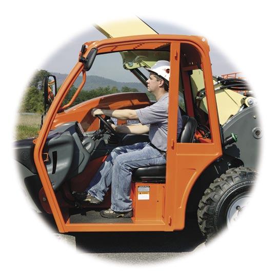 O P E R A T O R C O M F O R T A N D V I S I B I L I T Y Plenty of Comfort and Control for the Long Haul. Reach new levels of comfort in our compact and super compact telehandler cabs.