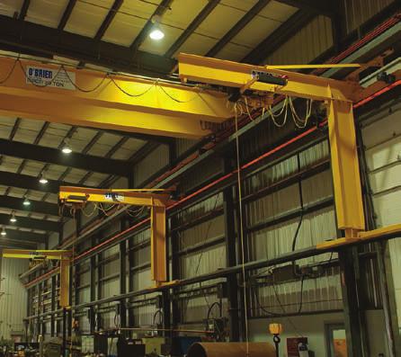 APPLICATION SPECIFIC JIB CRANES Made to Increase Your Productivity WALL-TRAVELLING JIBS Up to 20,000lbs Up to 48ft The Wall-Travelling jib crane is a profitable addition to the bridge crane bay.