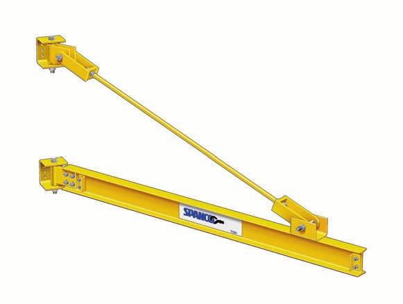 Supported Our most economical crane, the Wall-Mounted Tie-Rod Supported Jib Crane has no support