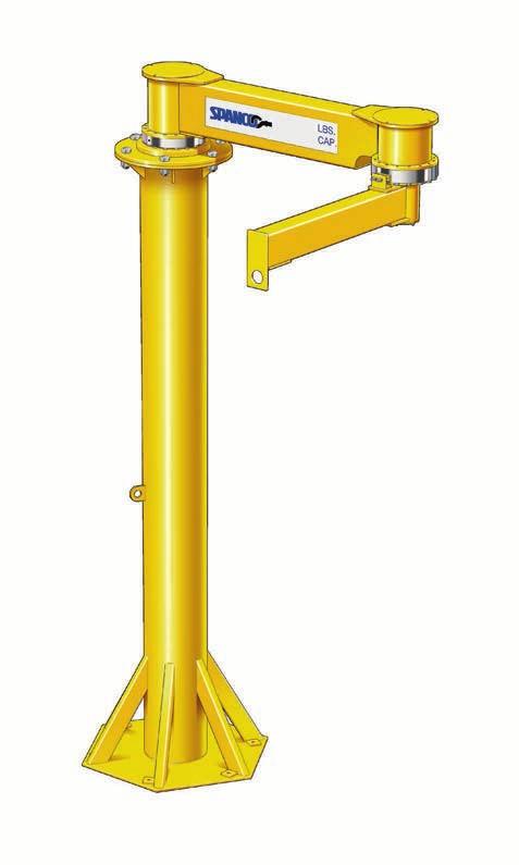 JIB CRANES ARTICULATING 400, 401, 402 SERIES EASILY REACH MORE PLACES 402 Series Articulating Jib Crane Freestanding Spanco Articulating Jib Cranes can lift and precisely place loads