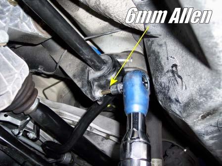 4) Remove the stock bushing brackets on both the driver and passenger sides.