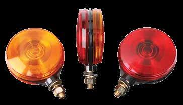 ASABE 4 Candle Power PART NO. DETAILS SIZE 2423273GV Double face; amber marker and turn 4.28" diameter x 2.
