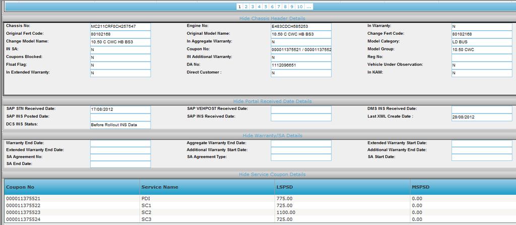 Expand this section to view general details Expand this section to view SAP STN and INS