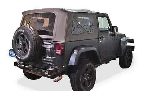 INSTALLATION TIME Installation Instructions Twill Replace-a-top with Tinted Windows SKILL LEVEL Upper Door Skins not included Vehicle Application Jeep Wrangler (JK) 2 Door 2007 2009