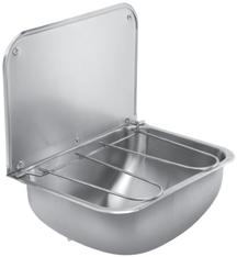 With twin castors and Ø60mm rubber tyre, pedal operated lid and available in choice of capacities: 50, 75, 100 litres. EN 1.4301 bushed satin stainless steel.