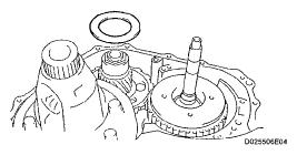 REMOVE TRANSMISSION COUPLING SHIM a. Remove the shim from the differential carrier. Fig.