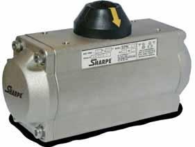 TM V L V S Sharpe utomation SPN II - Nickel Plated Pneumatic ctuator Traditional Two - piston, rack and pinion design vailable in Double cting and Spring Return configurations Hard nodized luminum