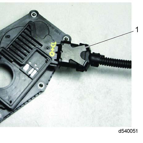 terminals. Connect the electrical connection to the ITV and install retainer clip. See Figure 23. 1. Retaining Clip Figure 23 Retaining Clip 7.