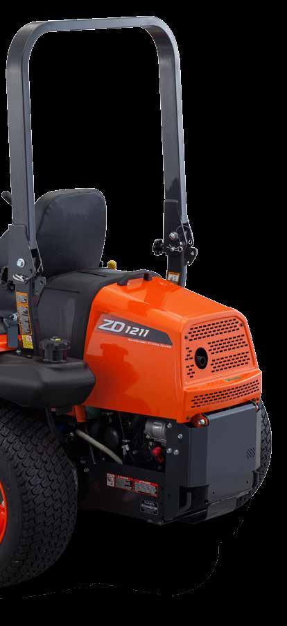 Easy mower and engine access The ZD Series is designed to keep you on the job longer between maintenance stops.